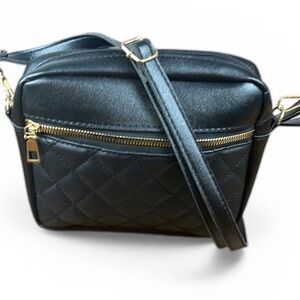 Crossbody/Shoulder Bag Black Quilted‎